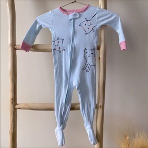Carter’s Baby Girl Onsie Pajama with Cute Kitty Print